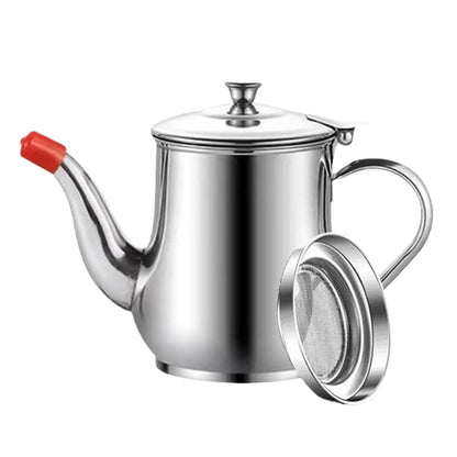 Premium Oil Filter Pot with Fine Mesh Strainer