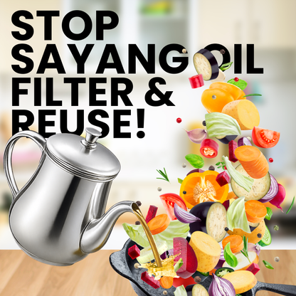 Premium Oil Filter Pot with Fine Mesh Strainer