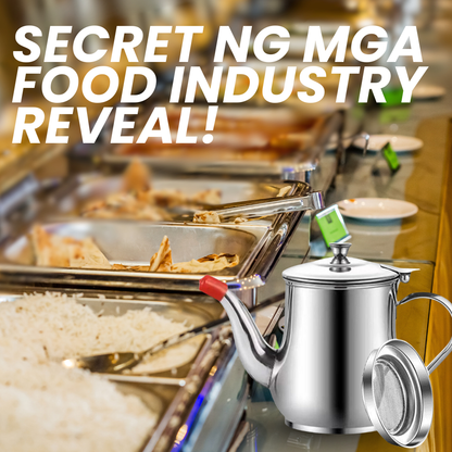 Premium Oil Filter Pot with Fine Mesh Strainer